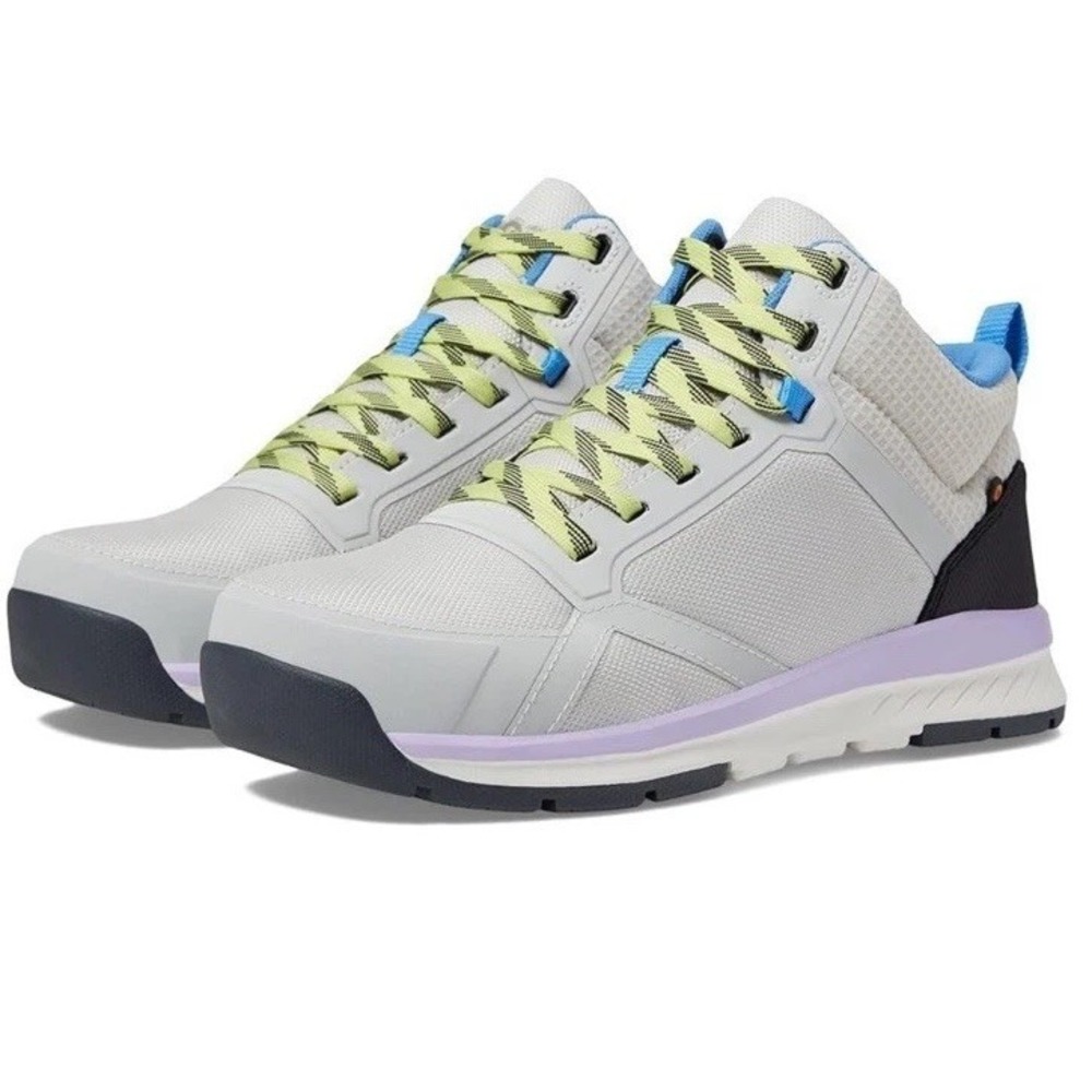 NIB BOGS Women's 10 Sandstone Mid Composite Safety Toe Work Sneakers Gray $125